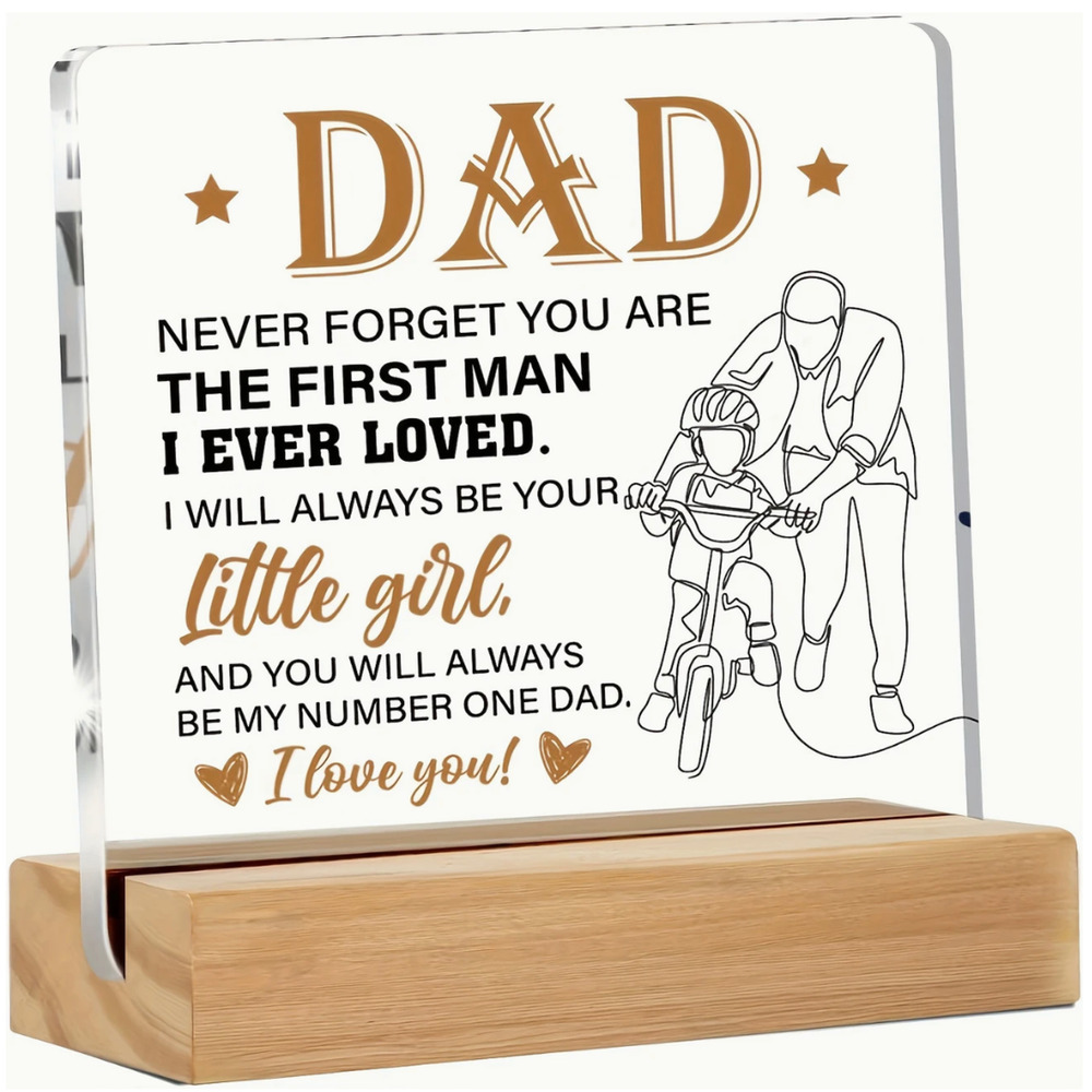 Sentimental Acrylic Desk Plaque-Heartfelt Daughter to Dad-Great Gift for Father
